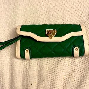 White and green wallet never used